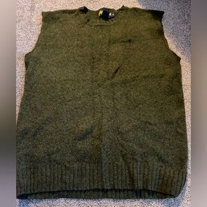 Rugby Ralph Lauren Olive Cable Knit Sleeveless Pullover